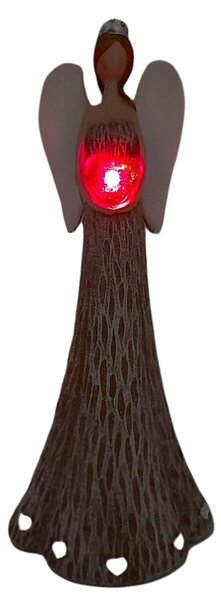 Anjel so svietiacim srdcom v dlaniach, 25 cm, polyston PRODEX KH21B8287