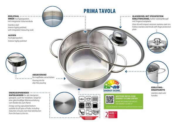 Prima Tavola Kompletná sada riadu 20 ks ELO BASIC 22820