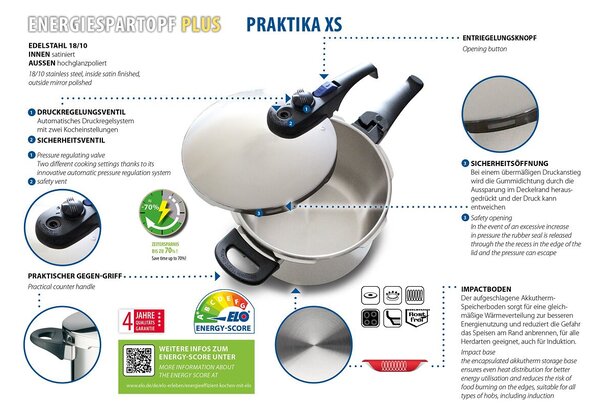 Praktika XS Tlakový hrniec ELO 2,7 l ELO 99388