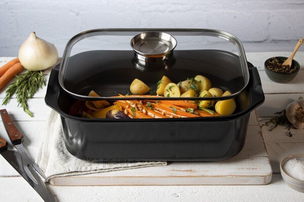 Duo Vital Pekáč so sklenenou pokrievkou a aroma úchytom 40×26 cm ELO 89940