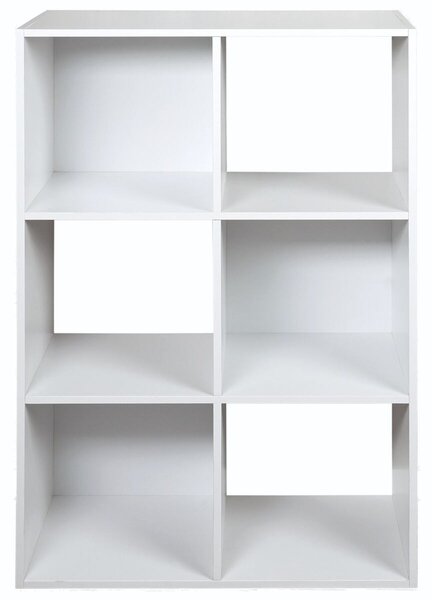 Polica so 6 priehradkami 61 × 91 × 30 cm, biela KESPER 15975