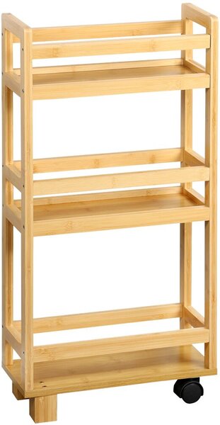 Regál s kolieskami 15 x 74 x 36 cm, bambus KESPER 24860