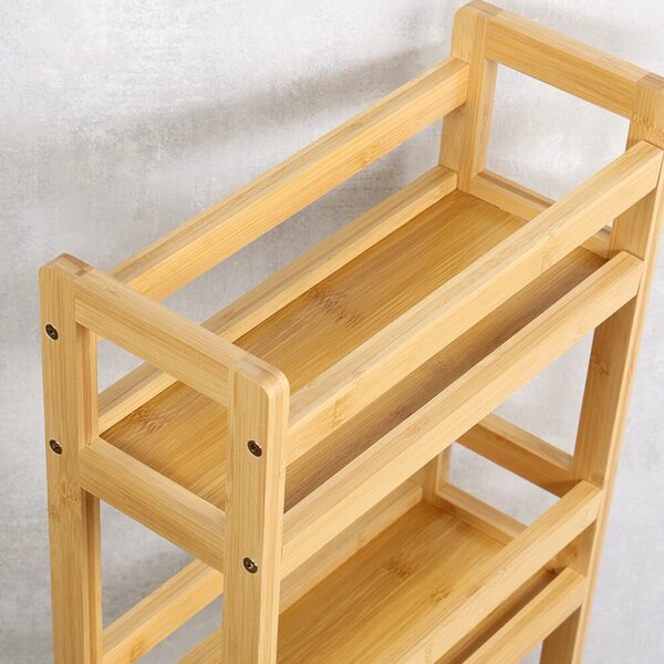 Regál s kolieskami 15 x 74 x 36 cm, bambus KESPER 24860