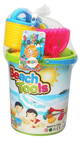 LEAN TOYS Súprava farebných hračiek do piesku – mlyn, náradie, formičky