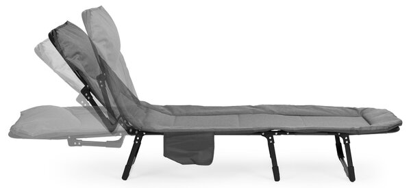 Turistické poľné lôžko 200x65 cm kanoe polohovateľná rozkladacia posteľ MultiGarden