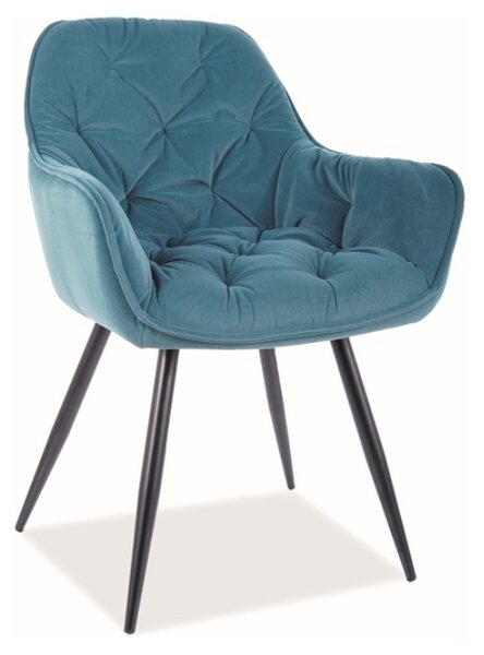 Jedálenská stolička CHERRY MATT VELVET Farba: Zelená / velvet 75