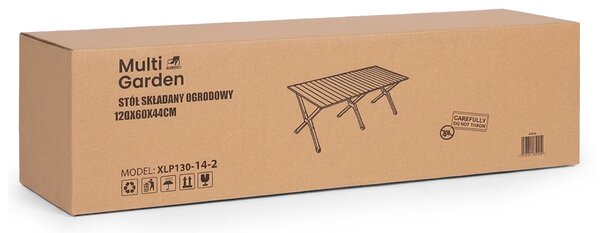 MultiGarden Turistický skladací stôl 120x60 cm s taškou MultiGarden