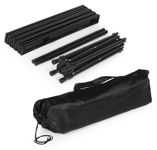 MultiGarden Turistický skladací stôl 53x55 cm s taškou - čierny MultiGarden