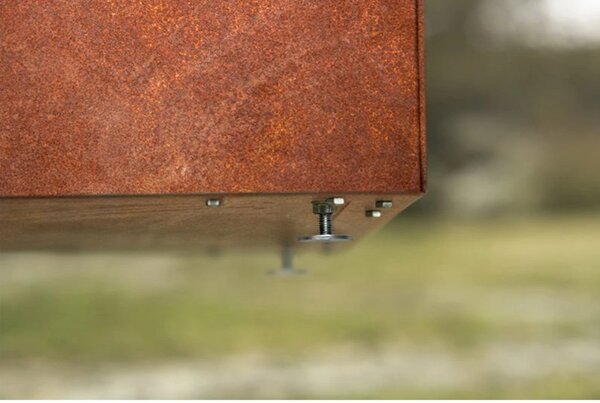 Cube Záhradný kvetináč 60 x 60 x 50 cm, corten CORGARDEN 1001