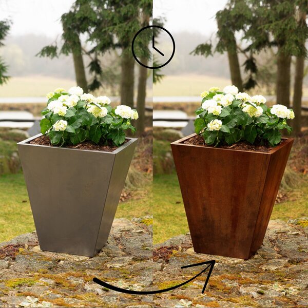 Cono Záhradný kvetináč 70 x 70 x 80 cm, corten CORGARDEN 1004