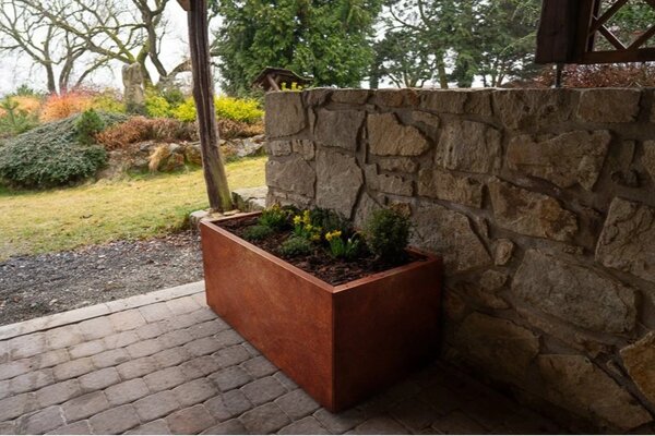 Alto Vyvýšený záhon 69 × 136 × 52 cm, corten CORGARDEN 1010