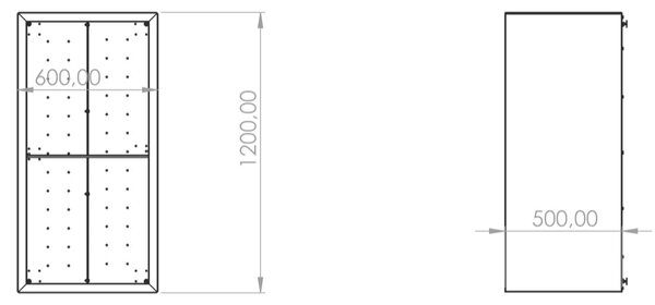 Line Záhradný kvetináč 60 x 120 x 50 cm, corten CORGARDEN 1007