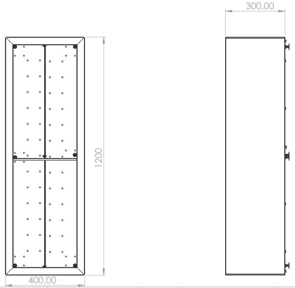 Line Záhradný kvetináč 40 x 120 x 30 cm, corten CORGARDEN 1006