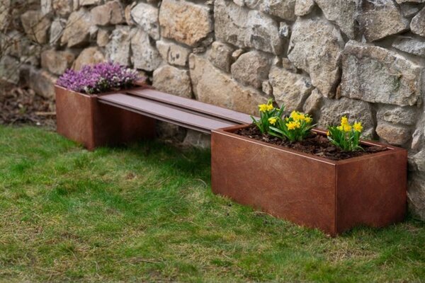 Line Záhradný kvetináč 40 x 120 x 30 cm, corten CORGARDEN 1006