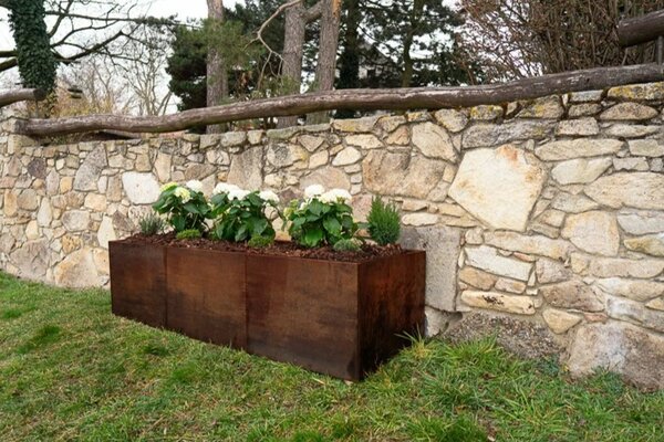 Alto Vyvýšený záhon 69 × 136 × 52 cm, corten CORGARDEN 1010