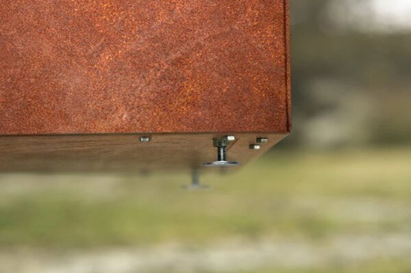 Cube Záhradný kvetináč 40 x 40 x 30 cm, corten CORGARDEN 1002