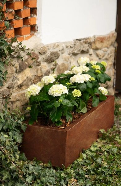 Line Záhradný kvetináč 40 x 120 x 30 cm, corten CORGARDEN 1006