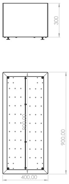 Line Záhradný kvetináč 40 x 90 x 30 cm, corten CORGARDEN 1005