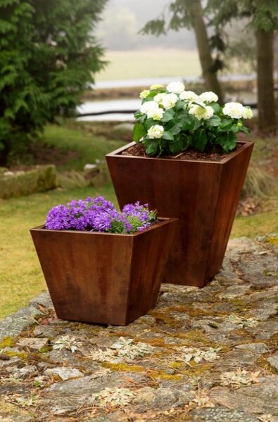 Cono Záhradný kvetináč 70 x 70 x 80 cm, corten CORGARDEN 1004
