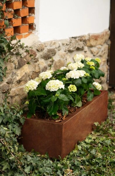 Line Záhradný kvetináč 40 x 90 x 30 cm, corten CORGARDEN 1005