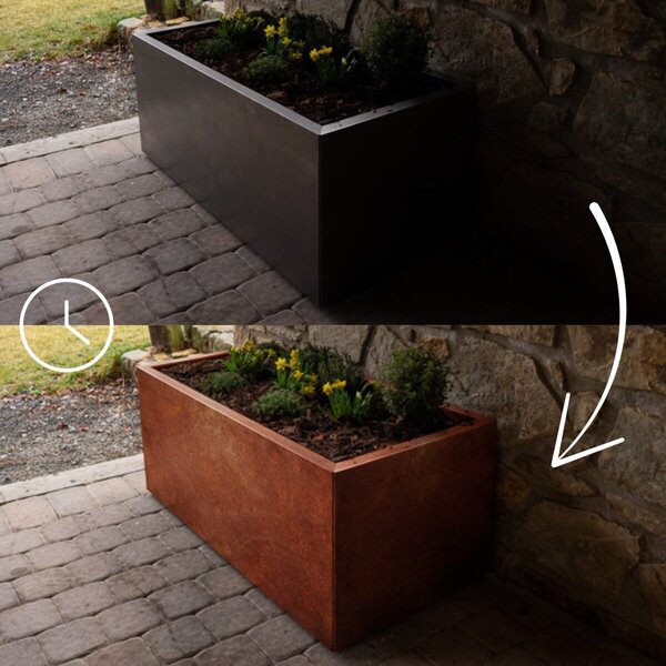 Alto Vyvýšený záhon 69 × 136 × 52 cm, corten CORGARDEN 1010