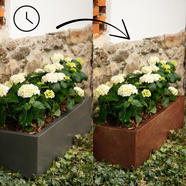 Line Záhradný kvetináč 40 x 120 x 30 cm, corten CORGARDEN 1006