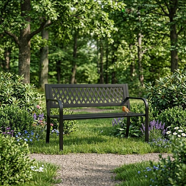 MultiGarden Záhradná lavička s ažurovým operadlom 120x50 cm MultiGarden