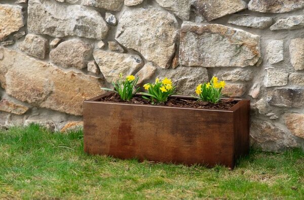 Line Záhradný kvetináč 40 x 90 x 30 cm, corten CORGARDEN 1005