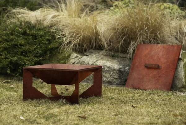 Vento Záhradné ohnisko 70 x 70 x 30 cm, corten CORGARDEN 1015