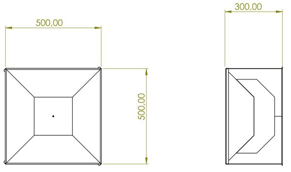 Vento Záhradné ohnisko 50 x 50 x 30 cm, corten CORGARDEN 1014