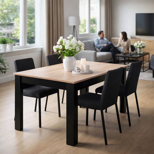 ModernHome Jedálenský stôl pre 4 osoby 120x80 cm - dub sonoma ModernHome