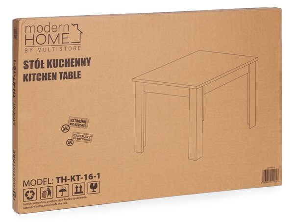 ModernHome Jedálenský stôl pre 4 osoby 120x80 cm - dub sonoma ModernHome