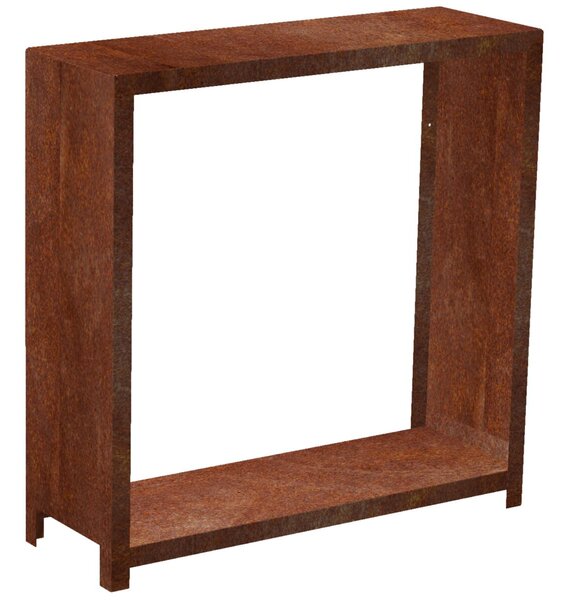 Stora Záhradný drevník 120 x 120 x 40 cm, corten CORGARDEN 1036