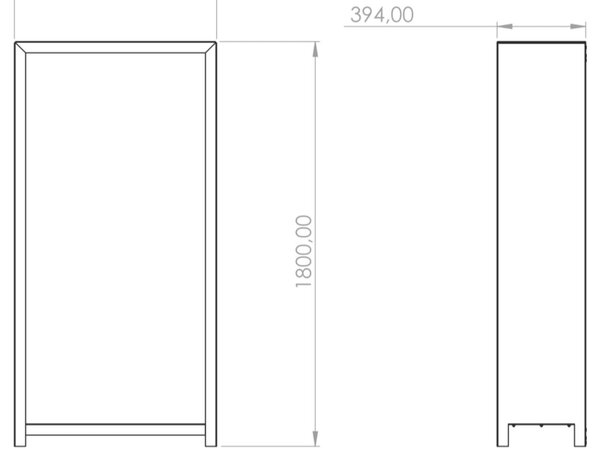 Stora Záhradný drevník 180 x 90 x 40 cm, corten CORGARDEN 1034