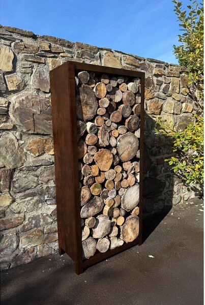 Stora Záhradný drevník 180 x 90 x 40 cm, corten CORGARDEN 1034
