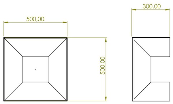 Fokus Záhradné ohnisko 50 × 50 × 30 cm, corten CORGARDEN 1016