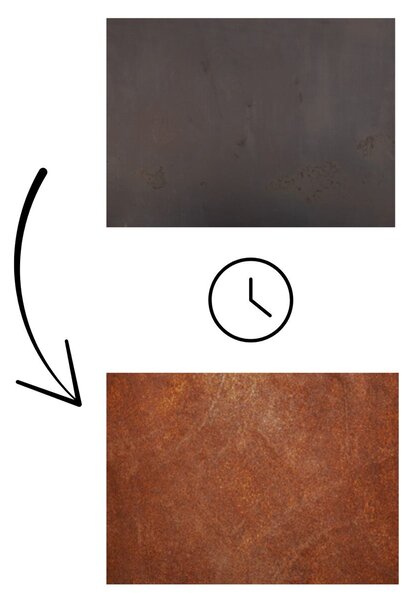 Stora Záhradný drevník 120 x 120 x 40 cm, corten CORGARDEN 1036