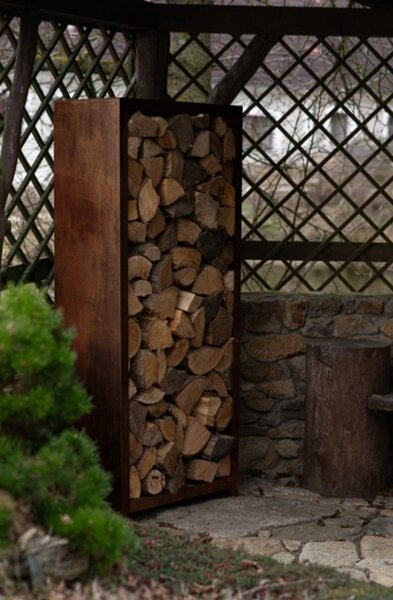 Stora Záhradný drevník 180 x 90 x 40 cm, corten CORGARDEN 1034
