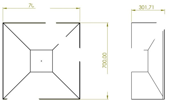 Fokus Záhradné ohnisko 70 x 70 x 30 cm, corten CORGARDEN 1017