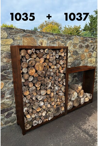 Stora Záhradný drevník 120 x 80 x 40 cm, corten CORGARDEN 1037