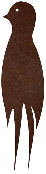Záhradná dekorácia lastovička 2, 20 x 5 cm, corten CORGARDEN 1045