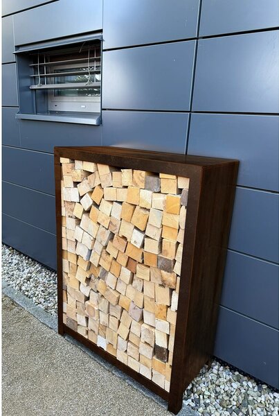 Stora Záhradný drevník 120 x 80 x 40 cm, corten CORGARDEN 1037