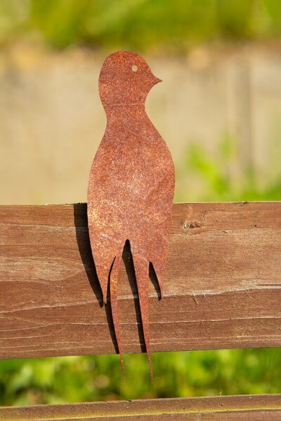 Záhradná dekorácia lastovička 2, 20 x 5 cm, corten CORGARDEN 1045
