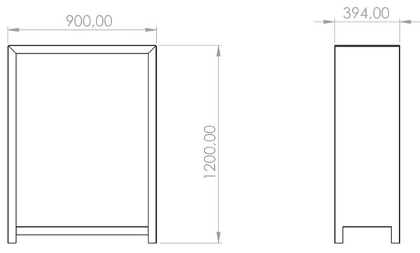 Stora Záhradný drevník 120 x 80 x 40 cm, corten CORGARDEN 1037