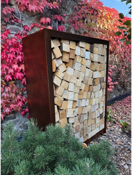 Stora Záhradný drevník 120 x 80 x 40 cm, corten CORGARDEN 1037