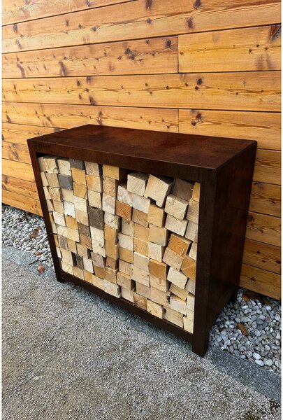 Stora Záhradný drevník 80 x 80 x 40 cm, corten CORGARDEN 1038