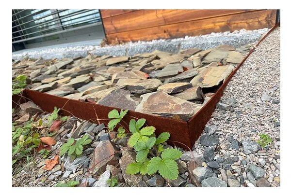 Modo Záhradný obrubník 200 x 14 cm, corten CORGARDEN 1024