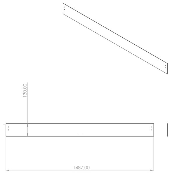 Urbis Záhradný obrubník 150 x 13 cm, corten CORGARDEN 1029