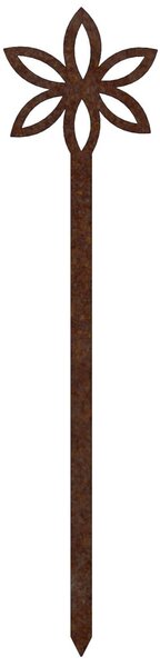 Záhradná dekorácia kvet 3, 68 x 16 cm, corten CORGARDEN 1056