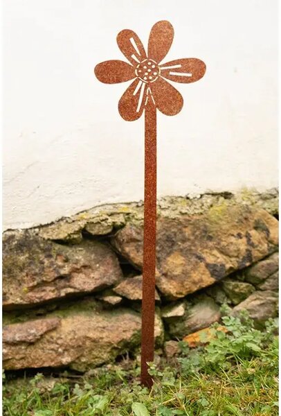 Záhradná dekorácia kvet 1, 65 x 16 cm, corten CORGARDEN 1053